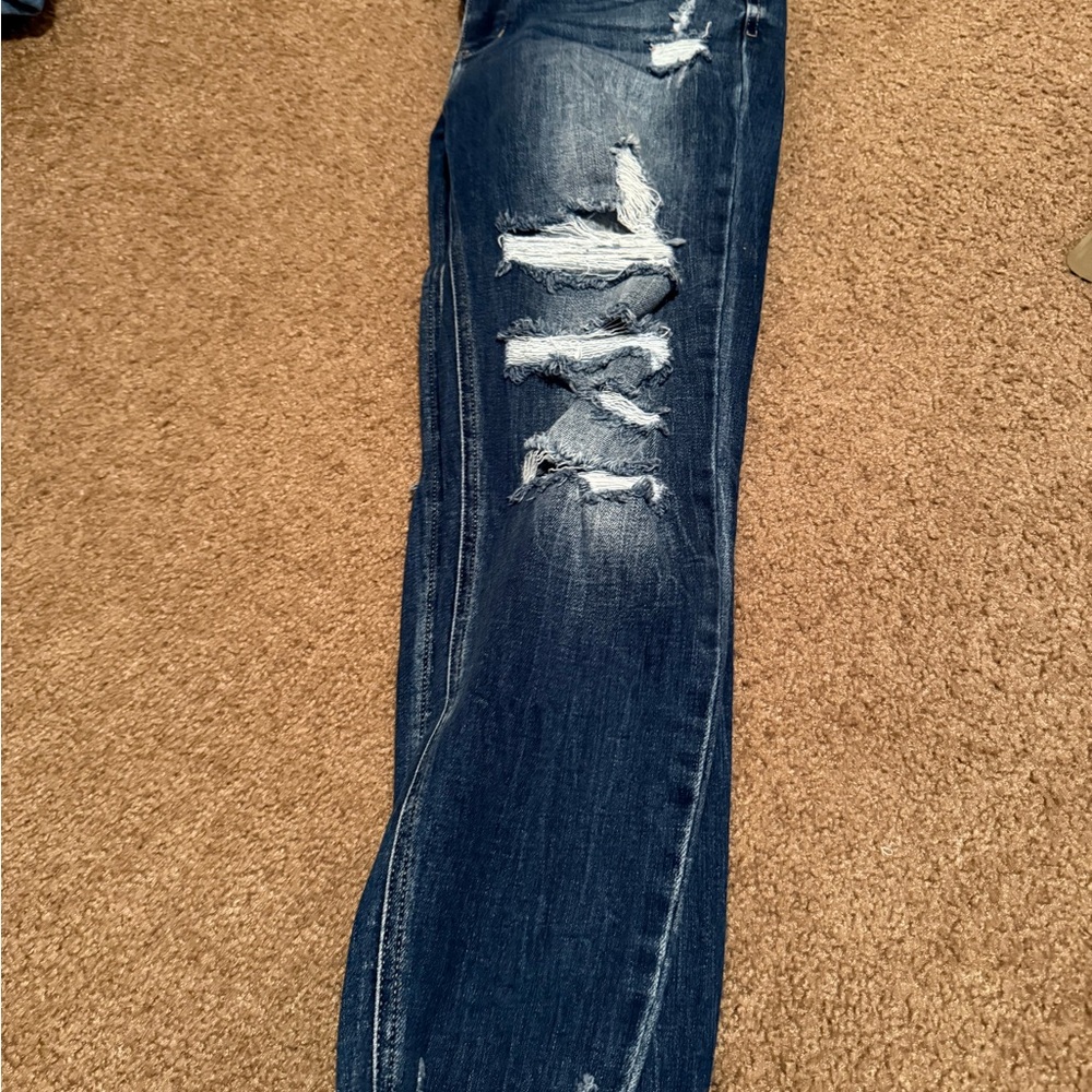 KanCan Dark Blue Distressed Skinny Jeans